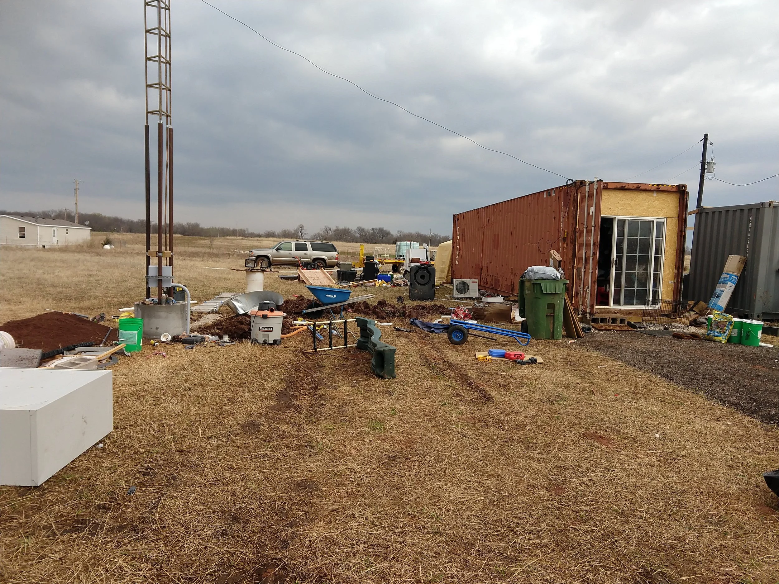 We were moved into a camp, living in a shipping container surrounded by a junkyard on 5 acres of Oklahoma prairie.