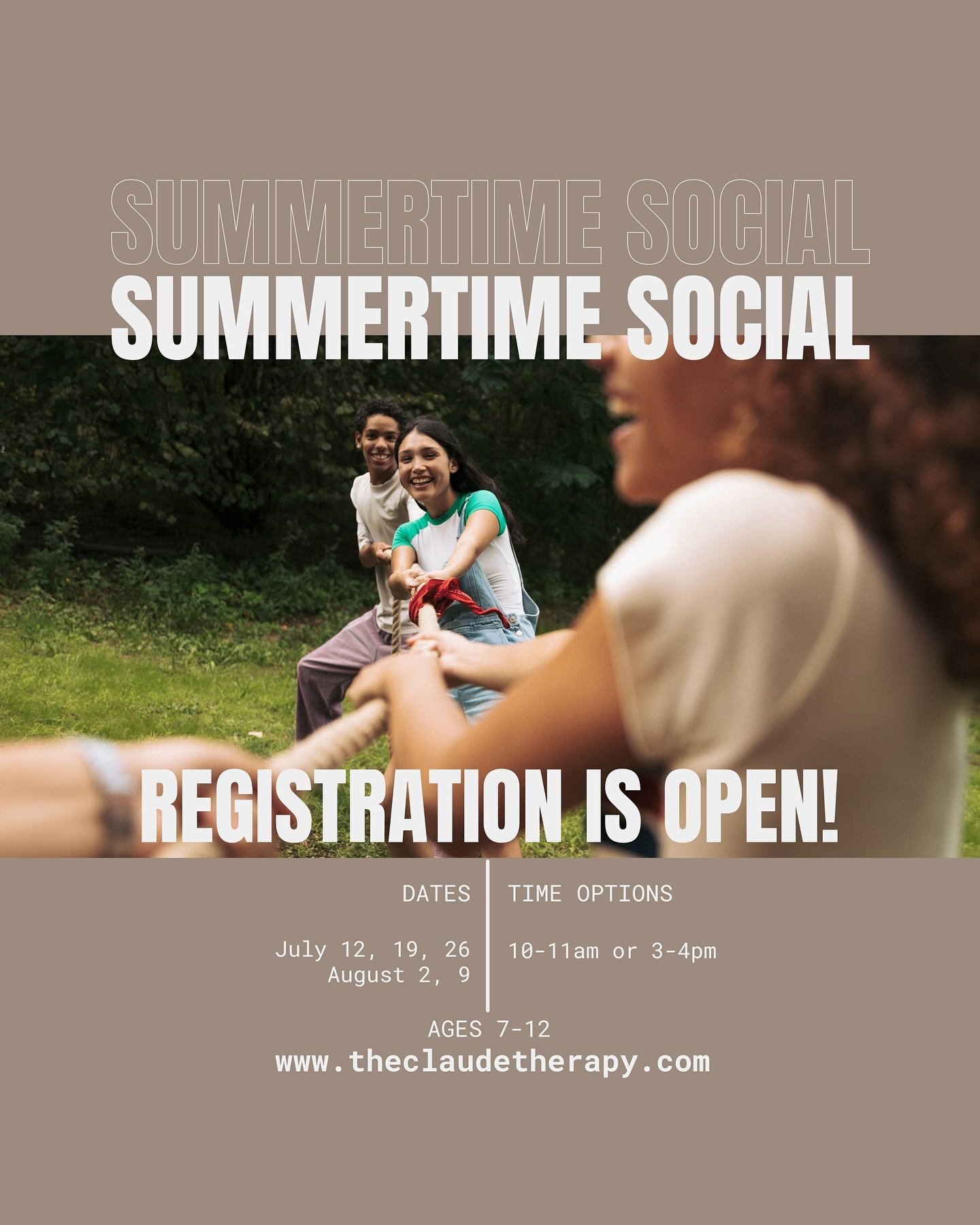Summer camp celebrating neurodiversity 🤍

Join us for our in-person summer program, Summertime Social, to meet peers, play games, get social, &amp; more!

Summertime Social is led by a speech-language pathologist. Spots are limited! Ages 7-12

Conta