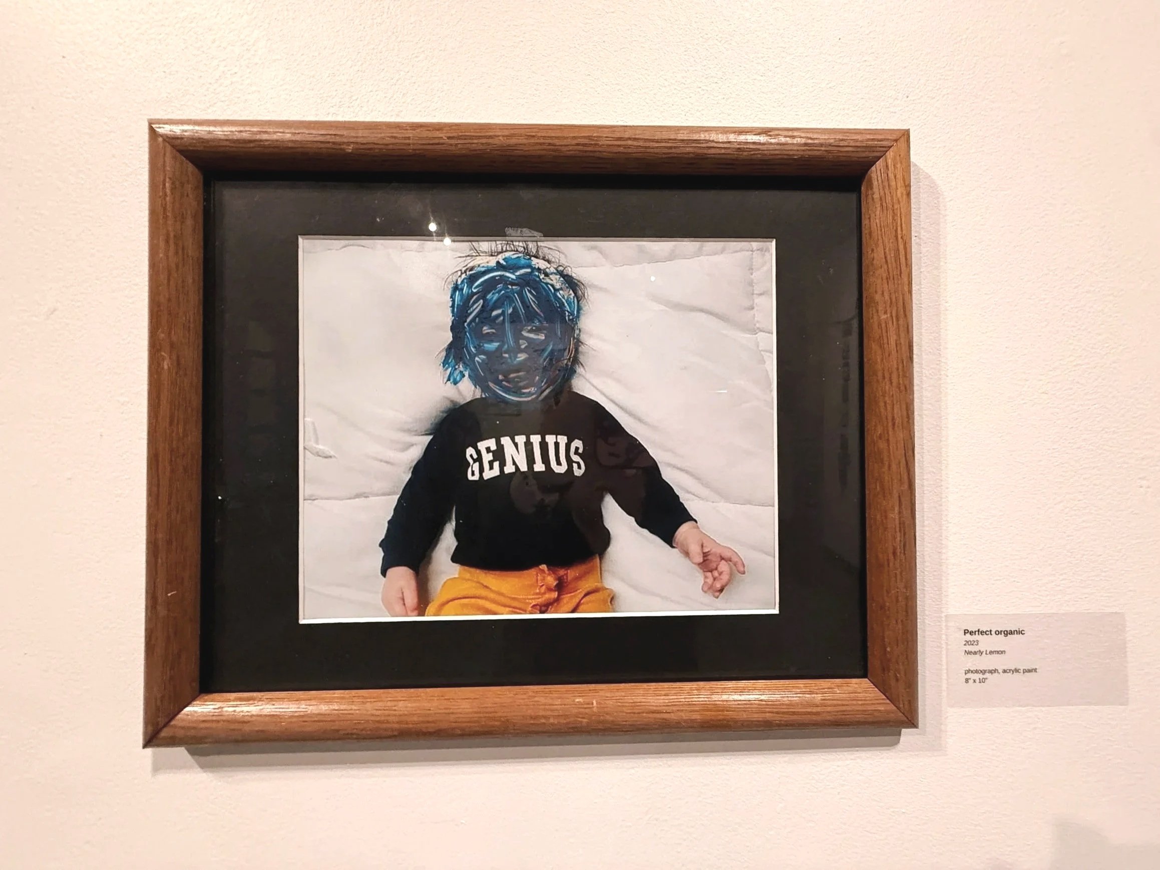 Installation Image I
Perfect organic
2023
Nearly Lemon

photograph, giclée print, acrylic paint in frame
8” x 10”
