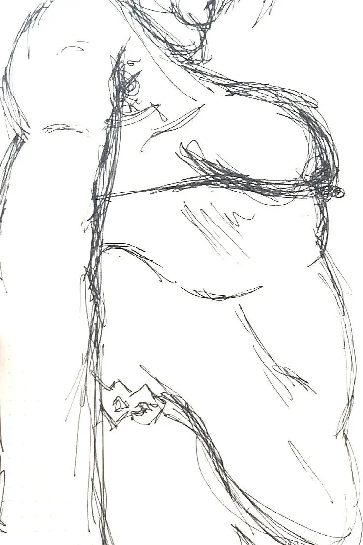 still a good body 3, ink on paper