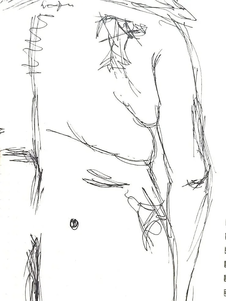 still a good body 2, ink on paper