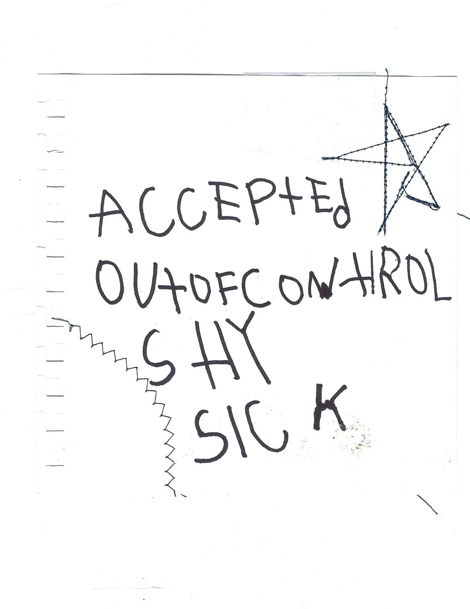 accepted out of control shy sick star, 2022