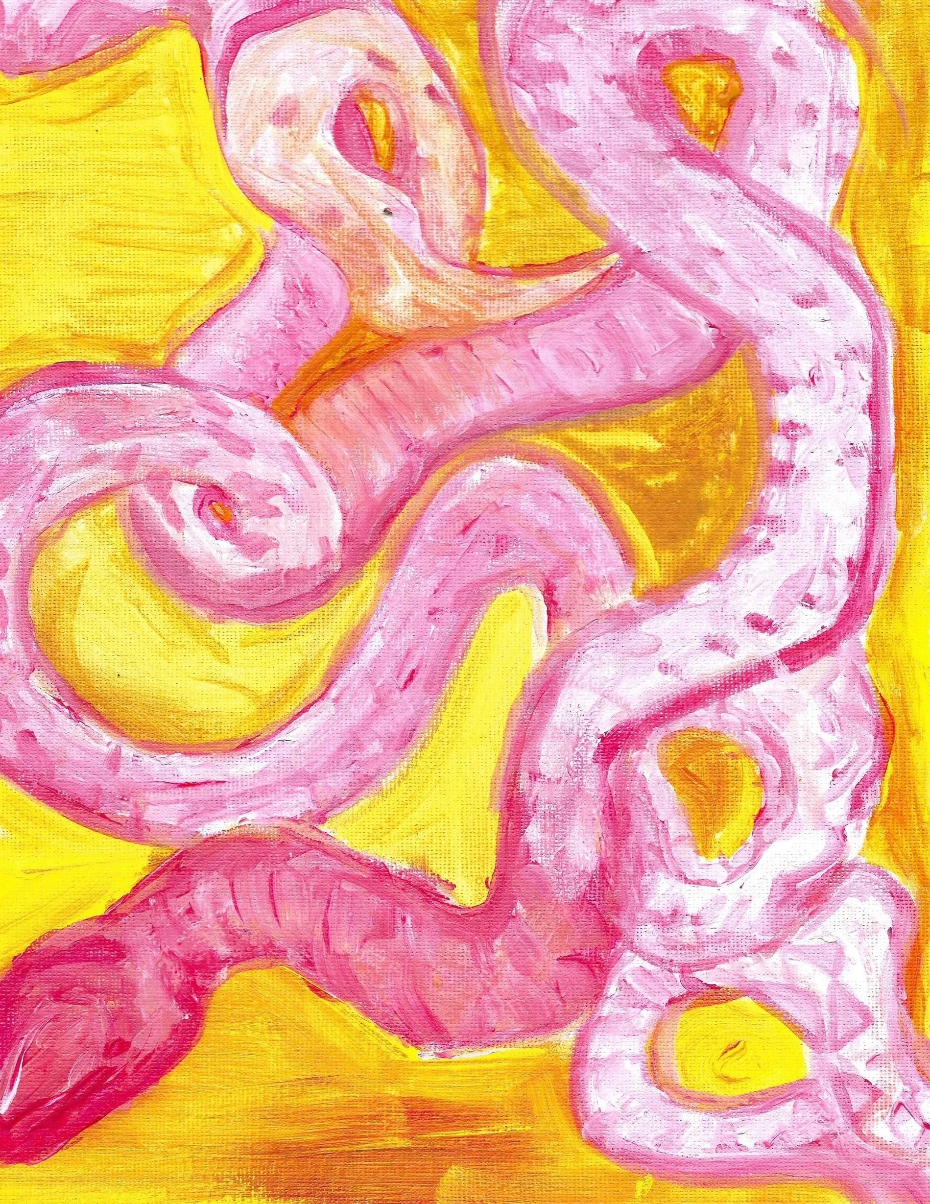 snake, acrylic on canvas, 2025