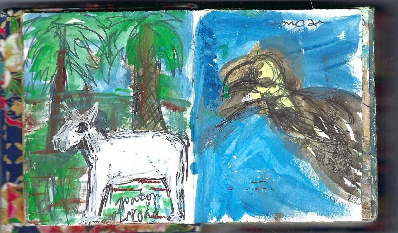 Caballo y tucan, Horse and tucan in flight, Zancudo