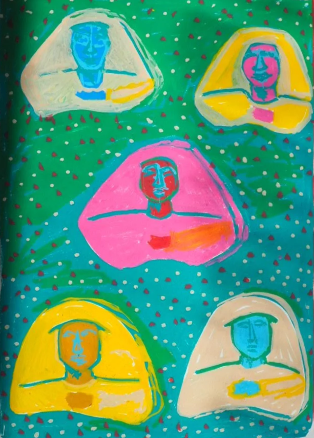 Existed, 2026, Nearly Lemon, acrylic marker on 300 gsm paper, 8.5 x 12"