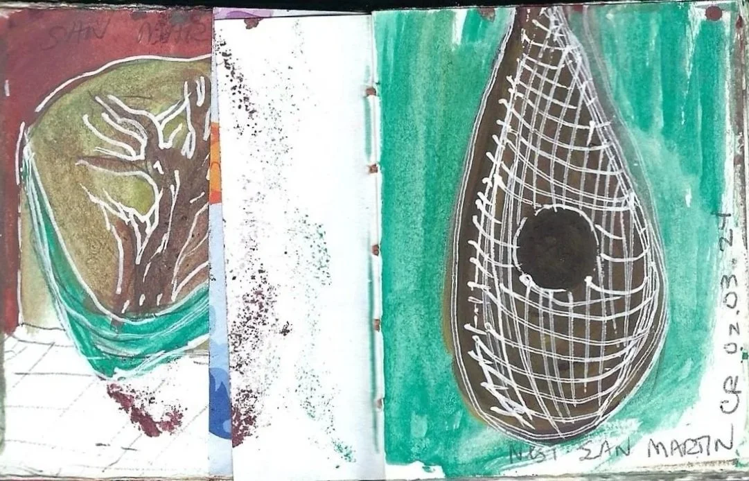 Mini boceto de casa para pájaros de San Martín, Mini sketch birdhouse San Martin