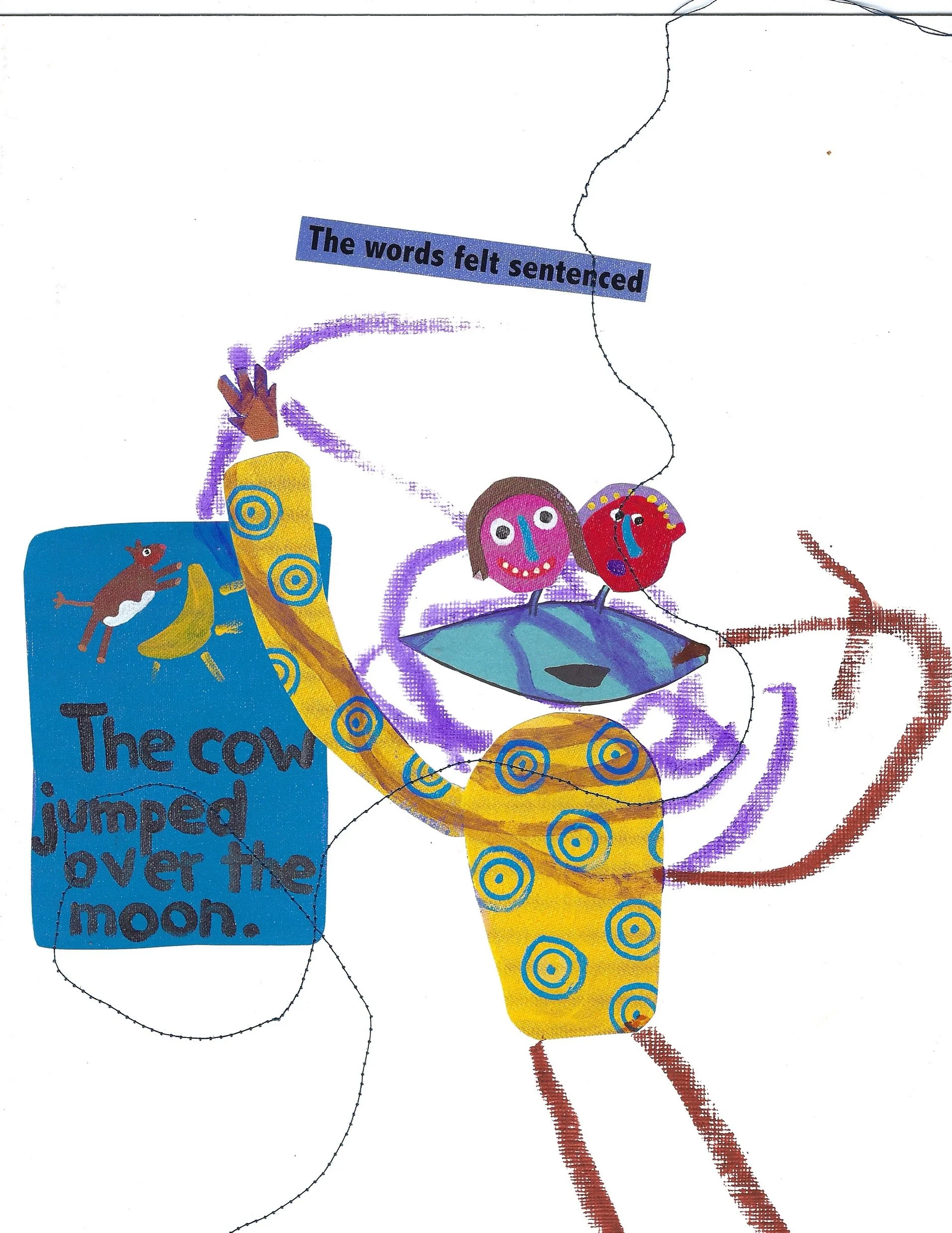 the words felt sentenced collage , 2022