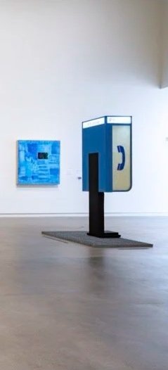 When you dont Remember You Miss Me | 2026 · Salvaged payphone, reclaimed metal grate, printed cloud, live telephone archive · Kemper Museum of Contemporary Art, St. Louis · 