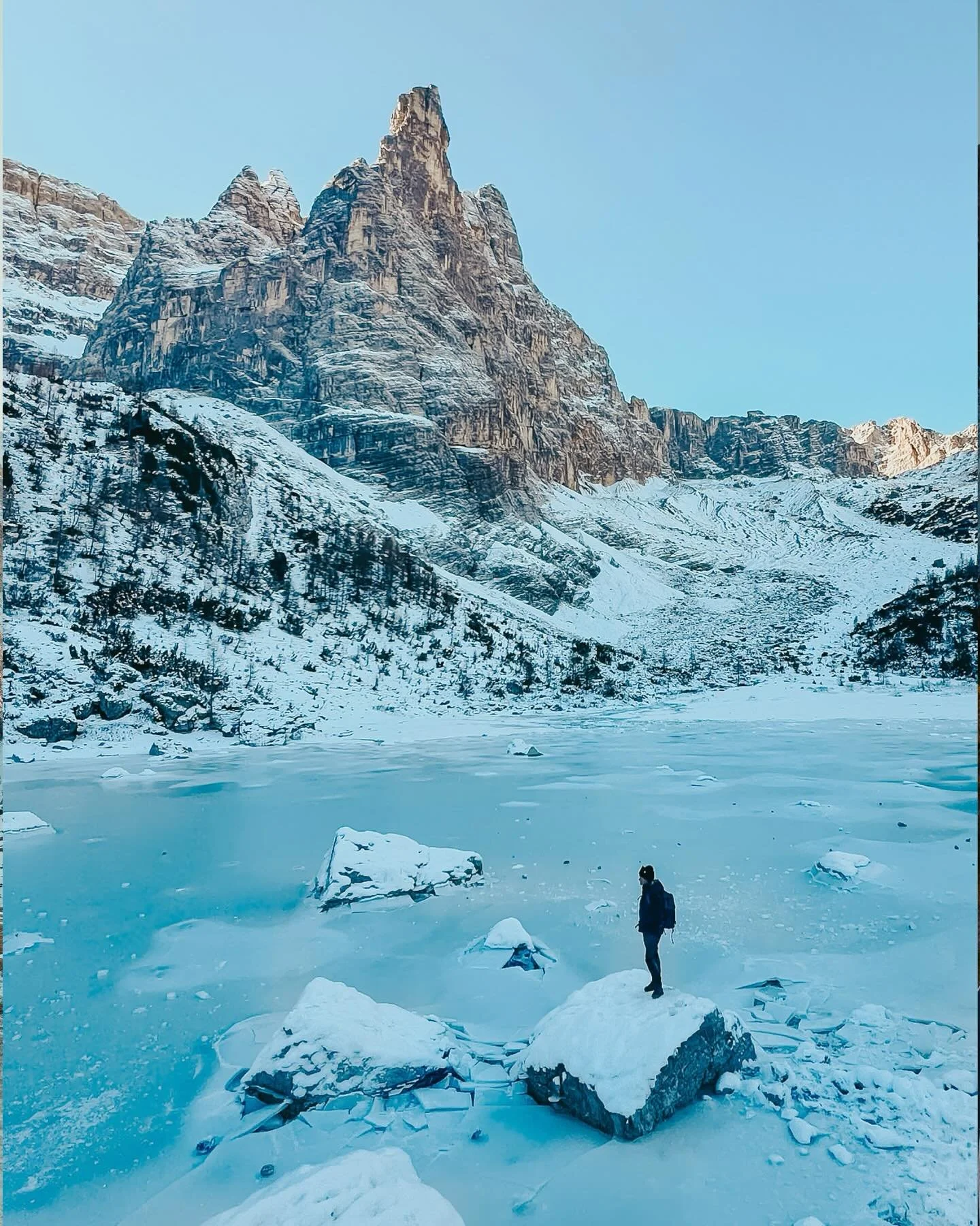 Off-season magic in the Dolomites, The Blue Lagoon 🩵
A breathtaking hike through the cold, empty trails of the Dolomites, reminded me how much I love exploring in the off-season ✨ 

#vanlife #offseason #solitude #nature 

.
.
.
#hike #roadtrip #blue