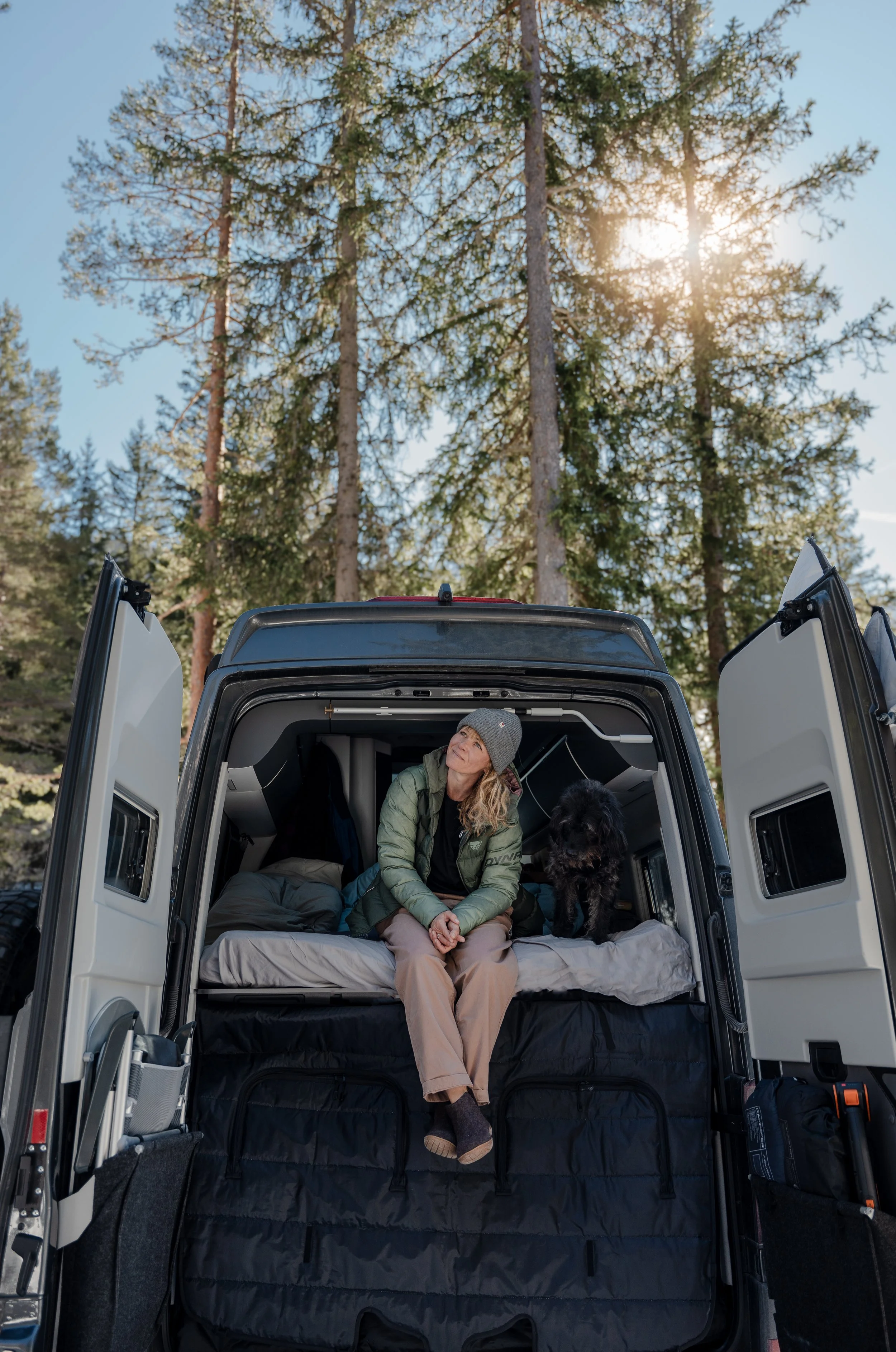 Autocamper og Vanlife, camping Sass Clacia i Dolomitterne.