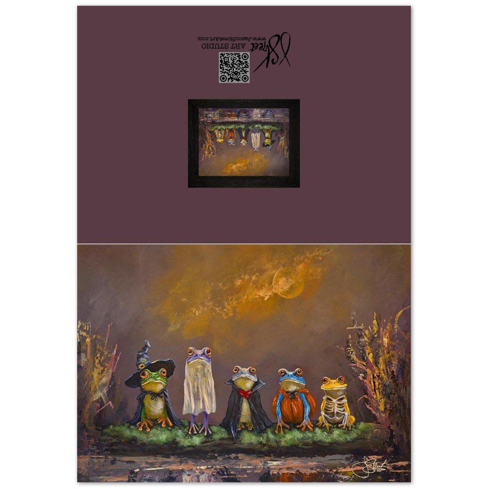 "Trick or Croak" Frog Halloween Costumes 10 Pack + En (US & CA) - Hand painted