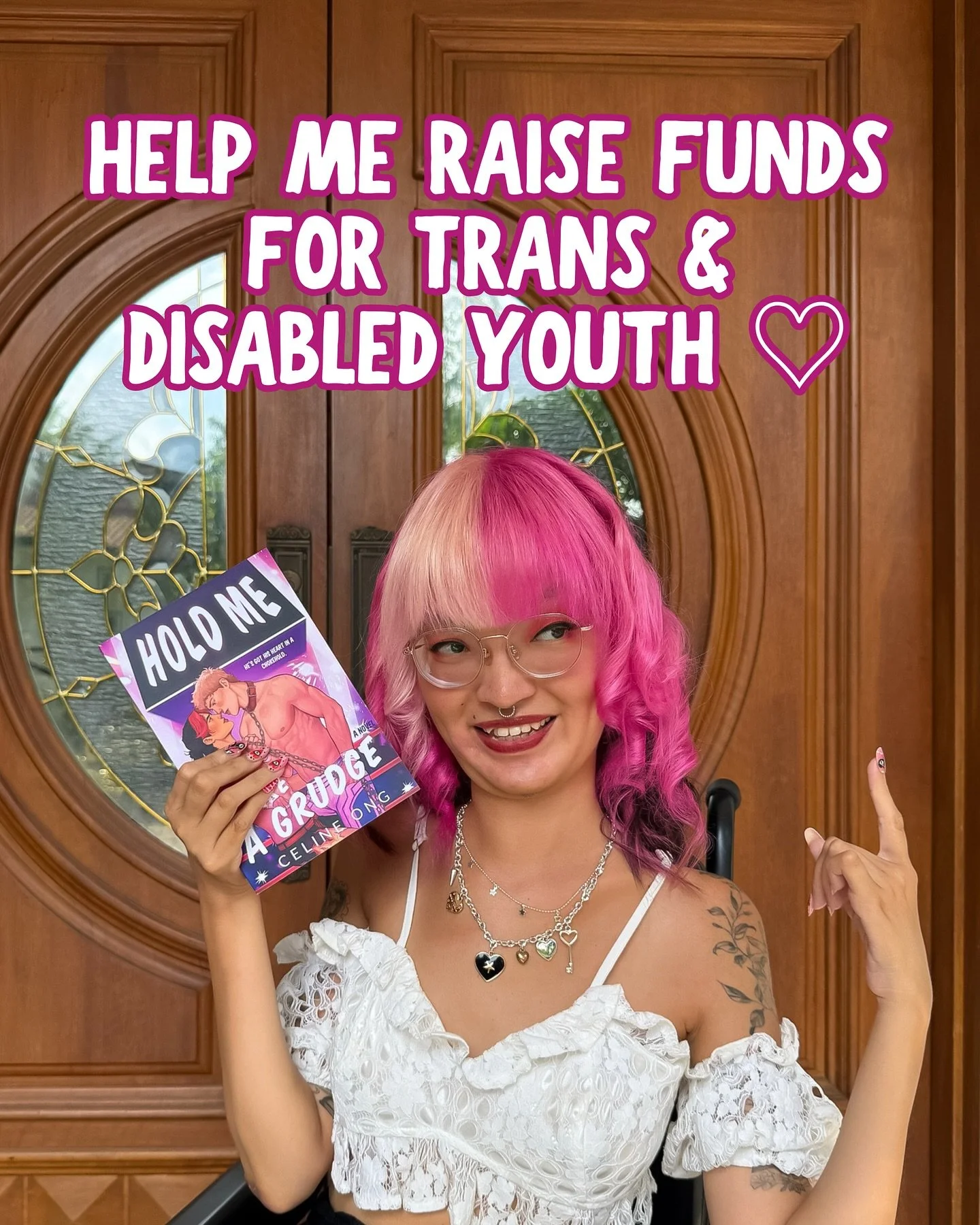 Thrilled to be MATCHING each pre&oacute;rder of Hold Me Like a Grudge with donations to the Trans Youth Emergency Project AND the Muscular Dystrophy Association Singapore 🌈💕 on top of that, you&rsquo;ll receive heaps of gorgeous exclusive goodies t
