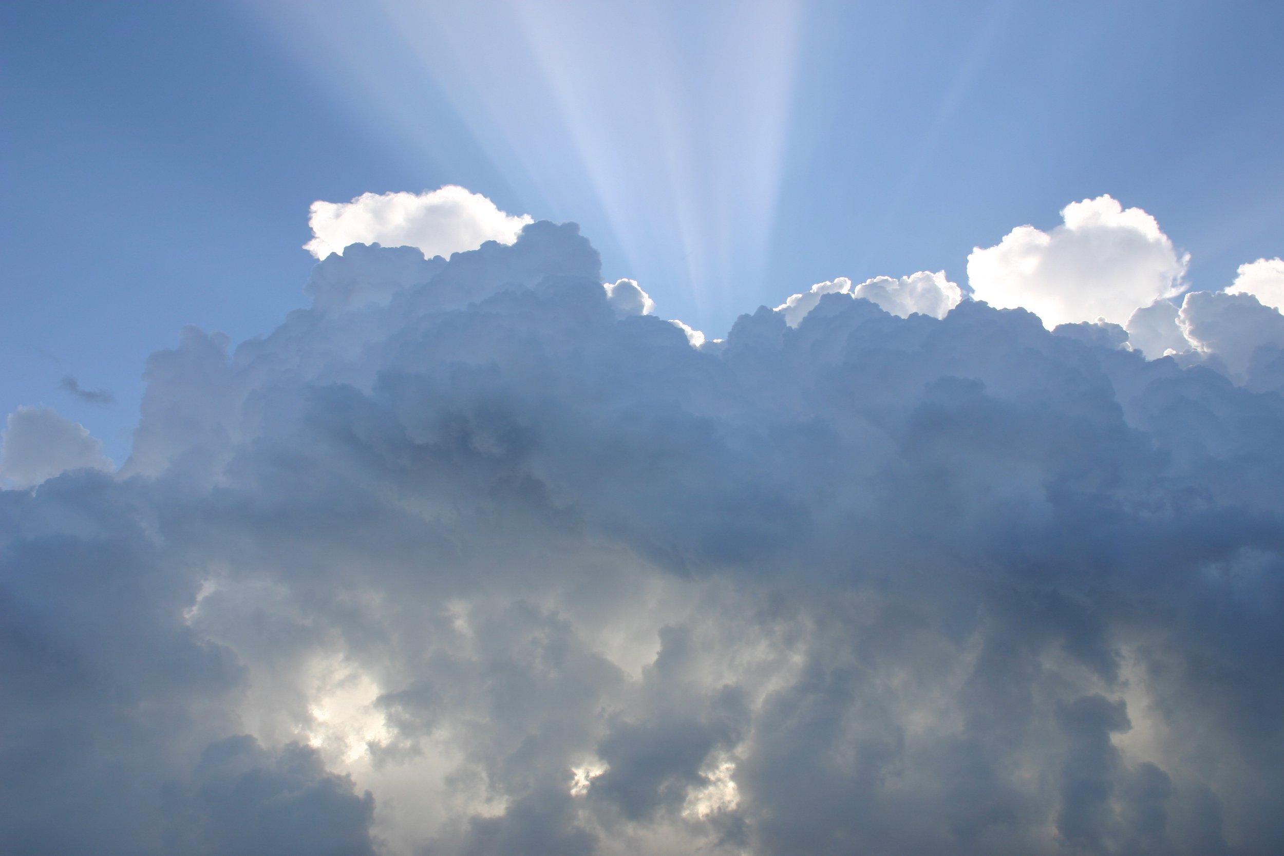 Sunlight through clouds