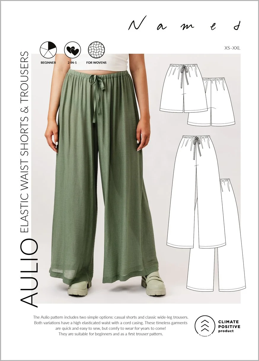Aulio Shorts and Trousers Pattern Named Clothing