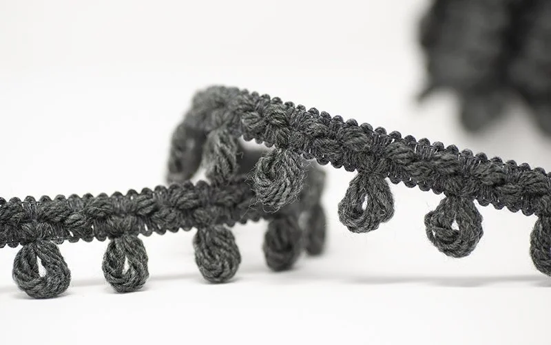 Trim - 25mm  Deep looped grey