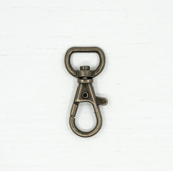 Snap hooks 13mm, antique gold