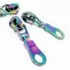 Zipper pulls: Nr 5 non lock zipper pulls rainbow, pack of 5