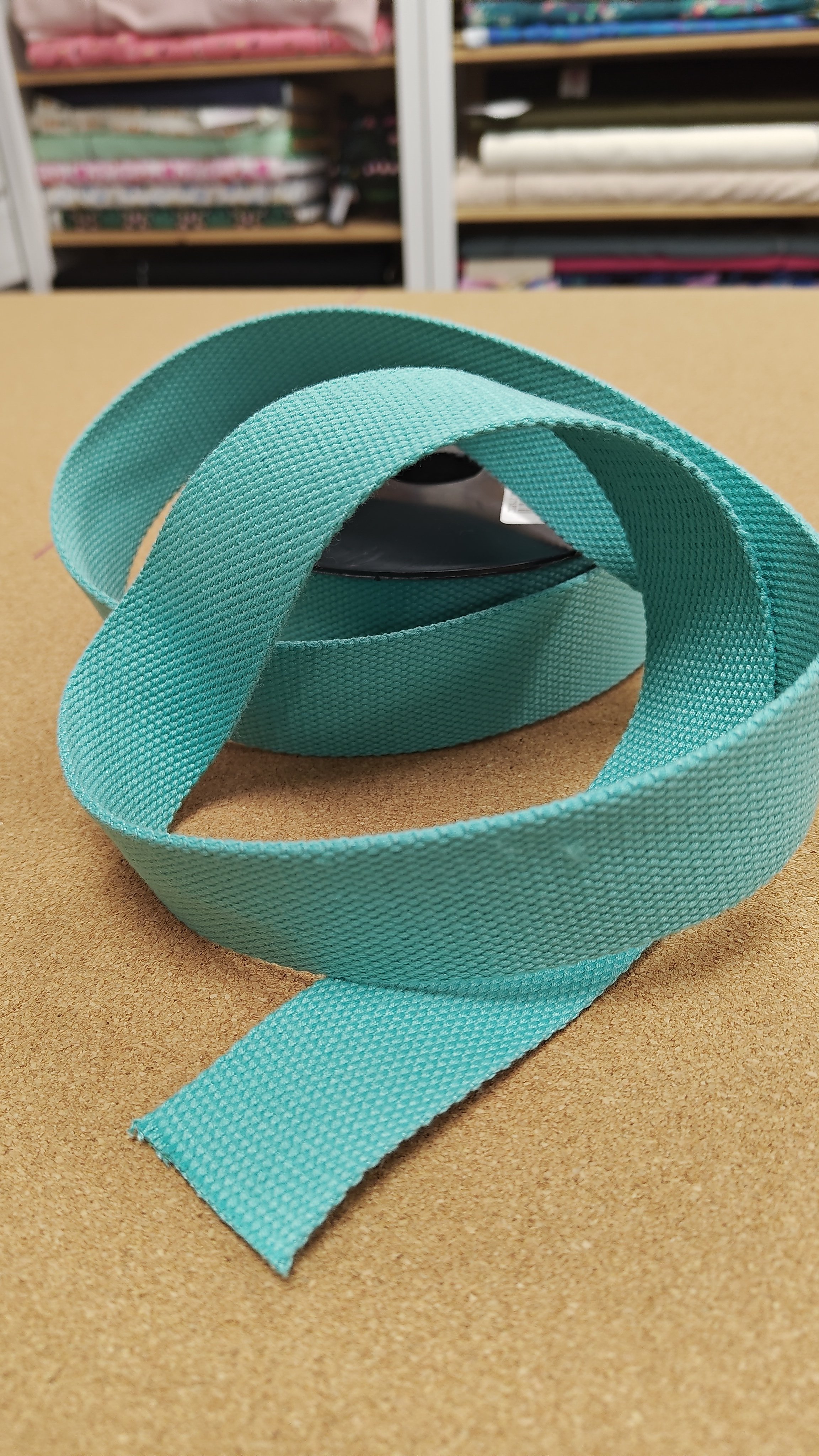 Webbing 40mm teal, Bulk Roll