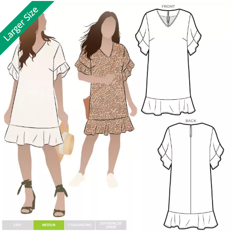 Pixie Woven Dress Pattern Size 18 - 30 Style Arc