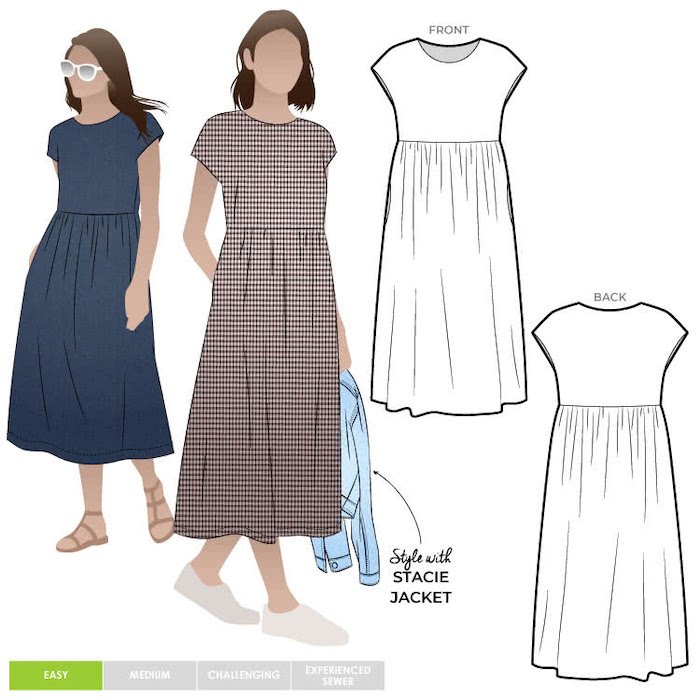 Montana Midi Dress Pattern Style Arc Size 18 - 30