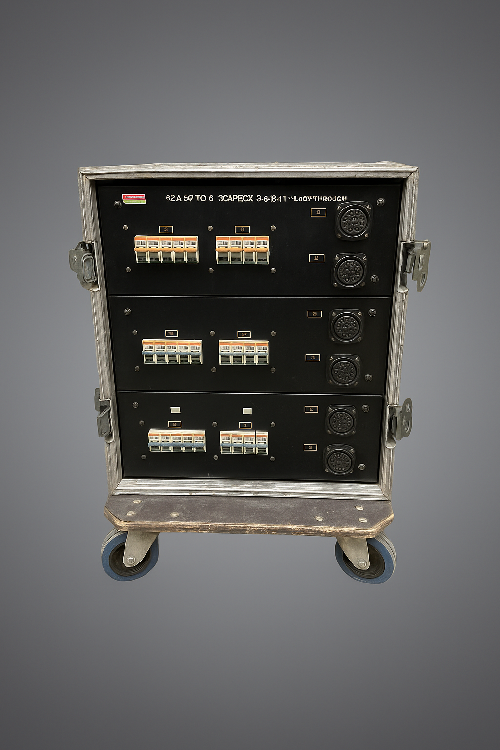 63A 3Ø TO 6 X SOCAPEX + 3X16A 1Ø + LOOP THROUGH DISTRO TYPE 22