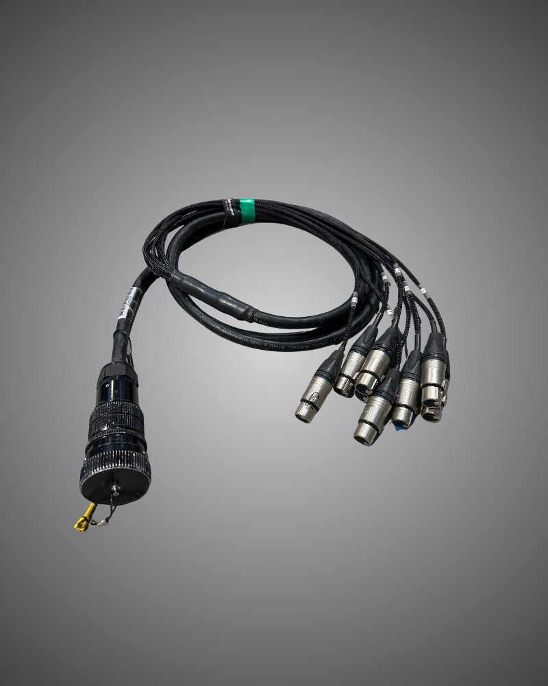 Technical hire from EC Hire, 8-way VEAM to XLR female tail hire, Event Concept audio multicore breakout for event production