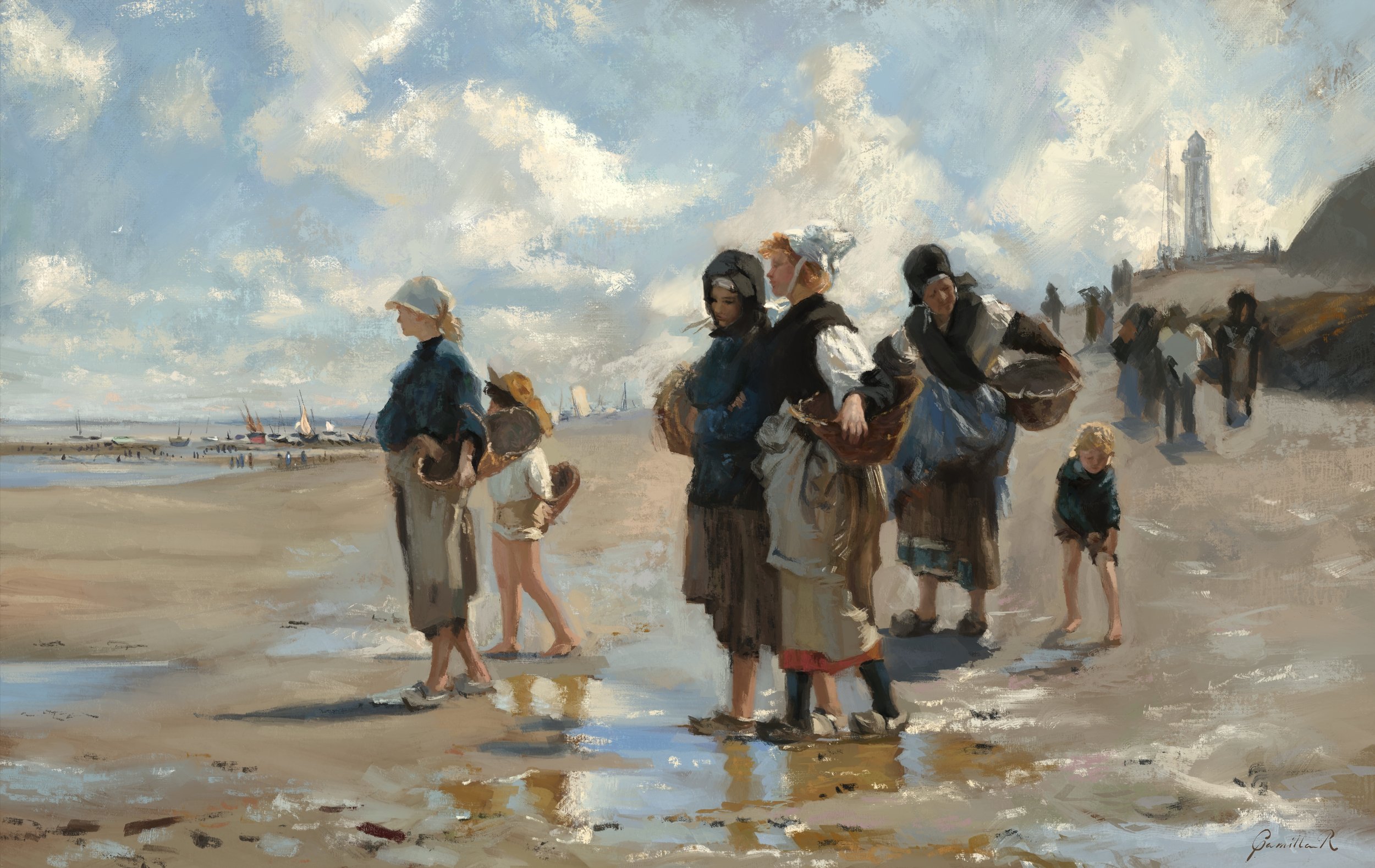Study of John Singer Sargent's "En route pour la pêche"