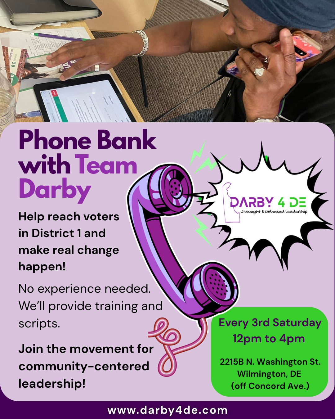 Phone Bank with Team Darby - State Rep Campaign