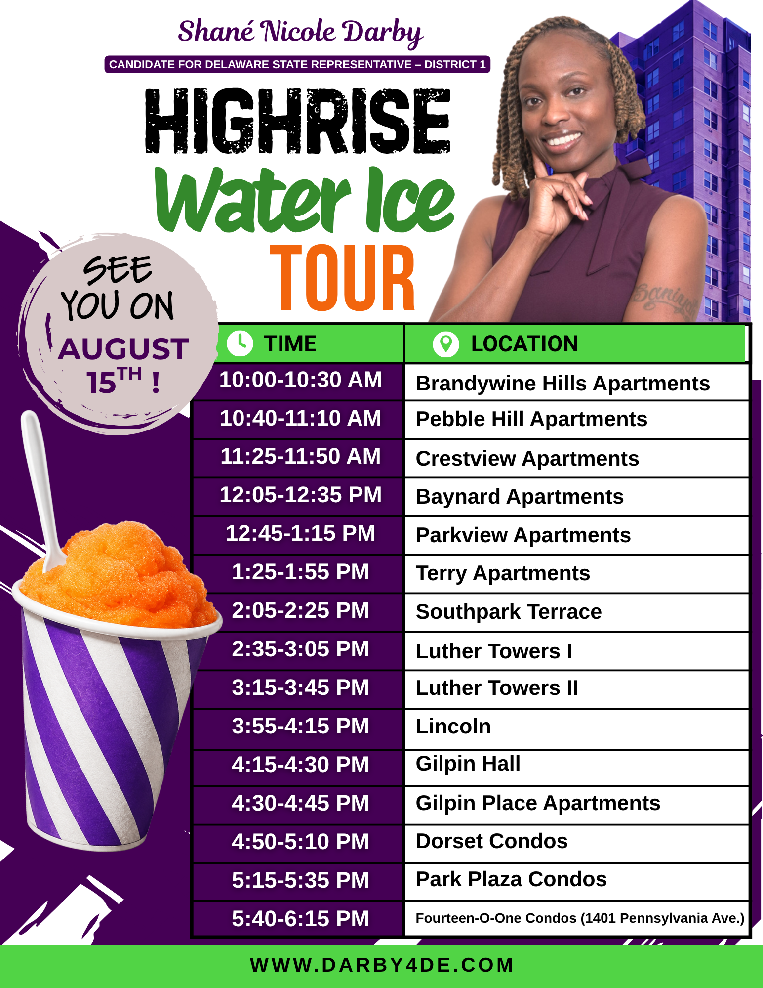 highrise water ice tour