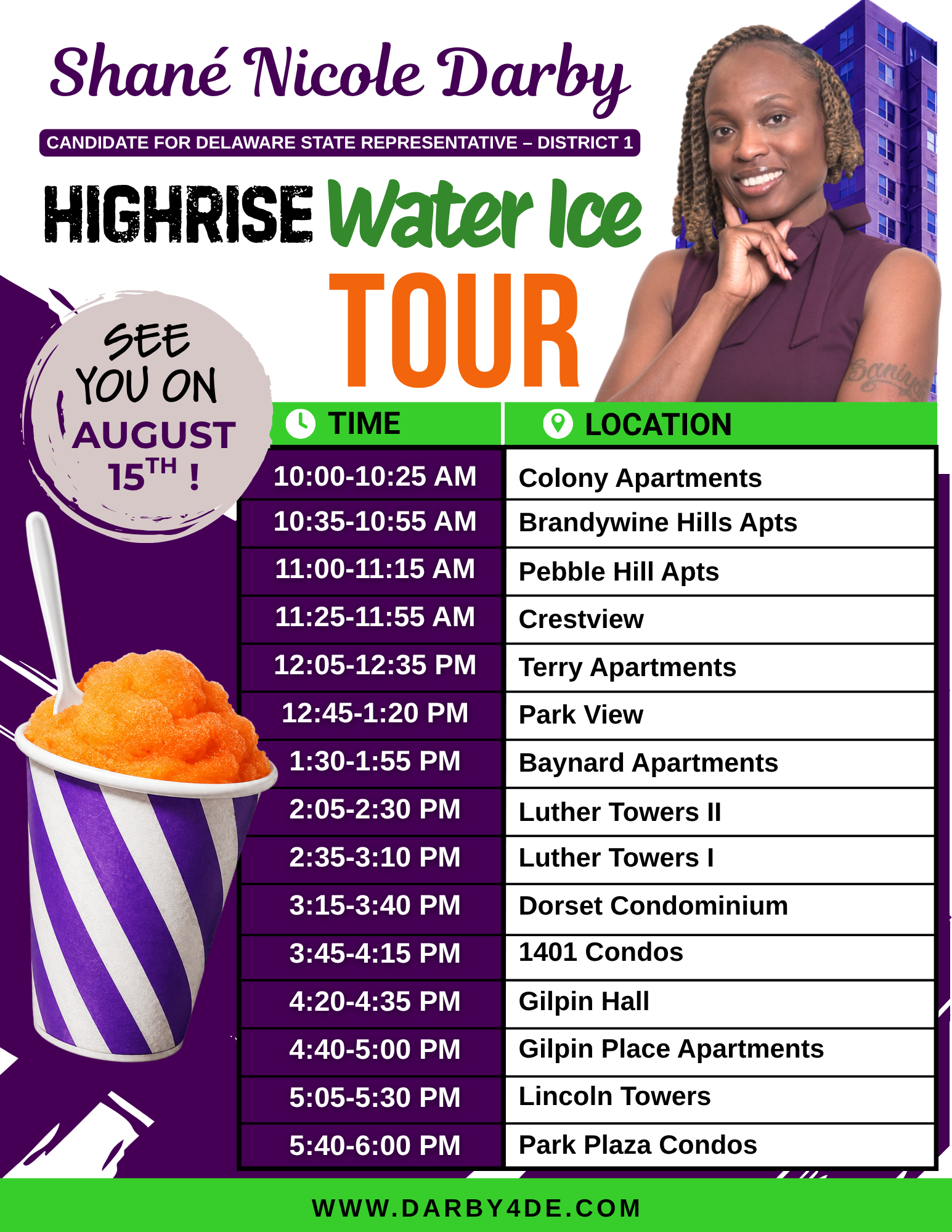 highrise water ice tour