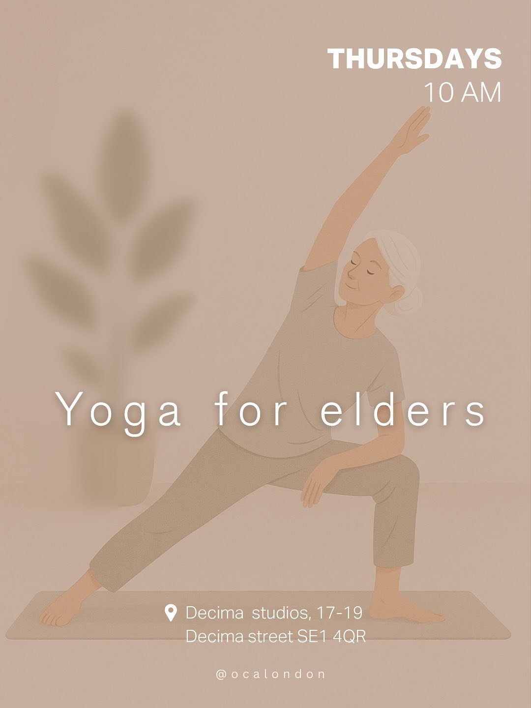 Yoga for Elders starts this Thursday at 10am!

Yoga for Elders is a class especially tailored for older people who want to stay healthy, alert, and flexible. 

Classes include breathing exercises to calm the mind and body, and the movements help impr