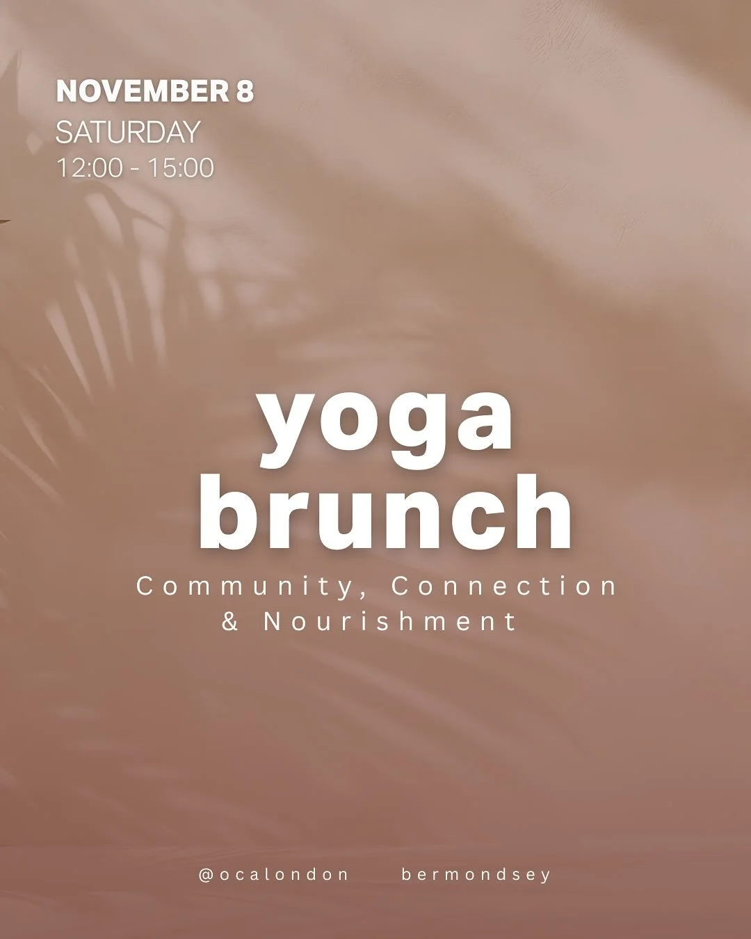 🔔 Last Call for Our Oca Brunch 🔔
Oca Yoga Brunch &ndash; Community, Connection &amp; Nourishment

Step into a heart-warming Saturday at Oca London, where yoga, sound, and wholesome food meet in community. We begin with a Yang to Yin yoga practice l
