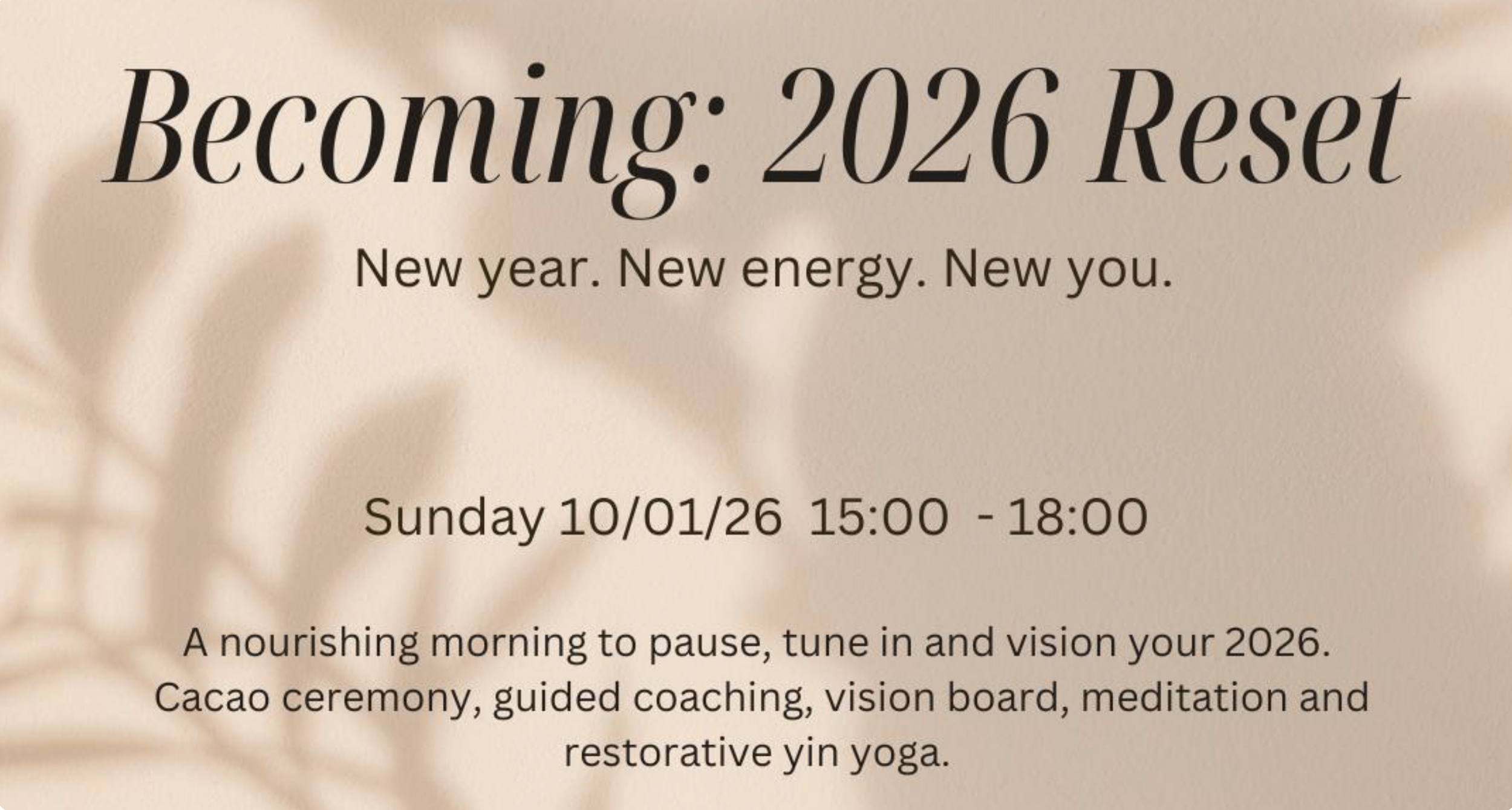 Becoming: 2026 Reset