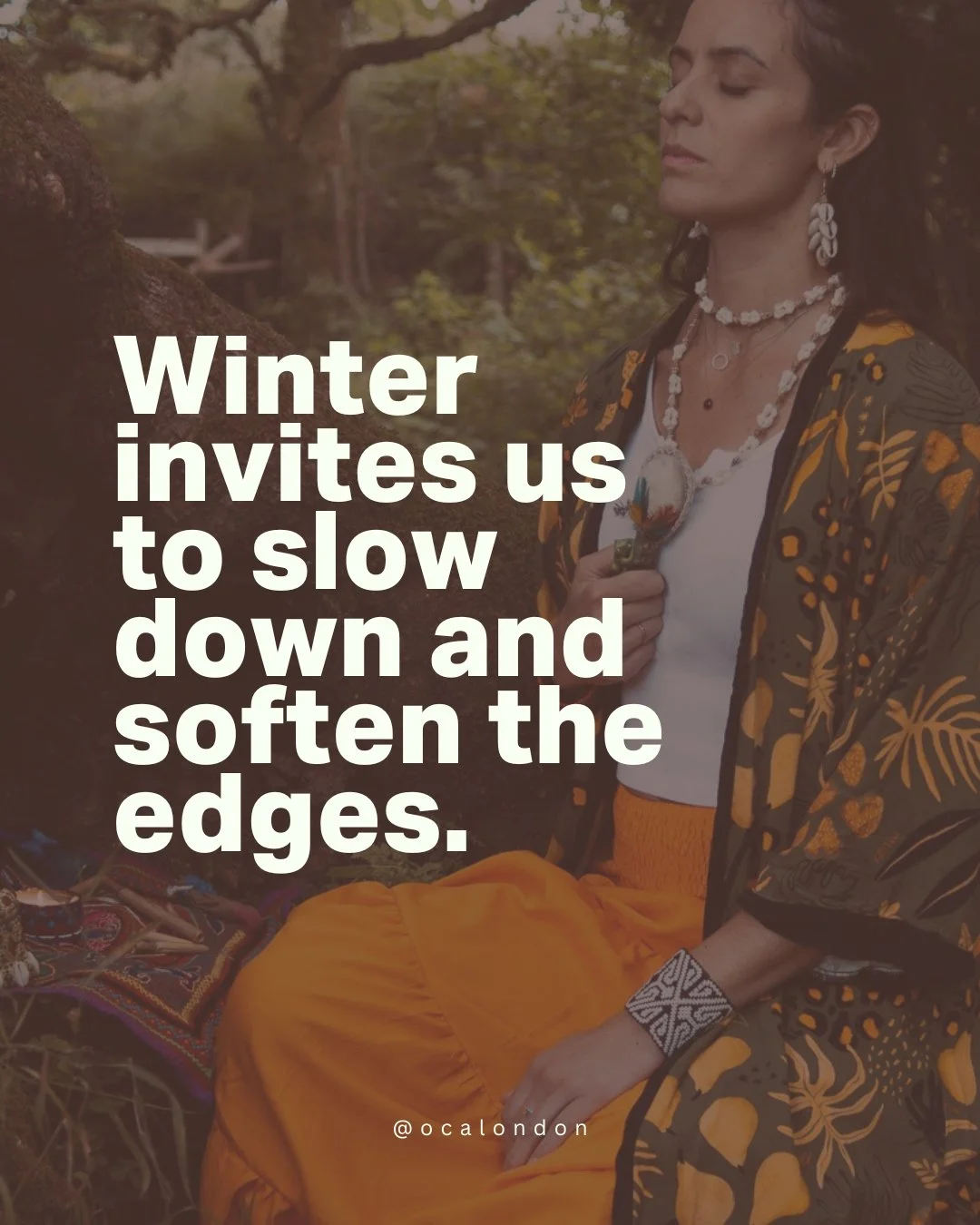 Winter doesn&rsquo;t ask us to push.
It asks us to listen 🍂

What&rsquo;s grounding you right now?
A cup of cacao.
A slower breath.
An early night.
Your yoga practice? 

Save this as a gentle reminder 🤍

&bull;
&bull;
&bull;
&bull;
&bull;

#OcaLond