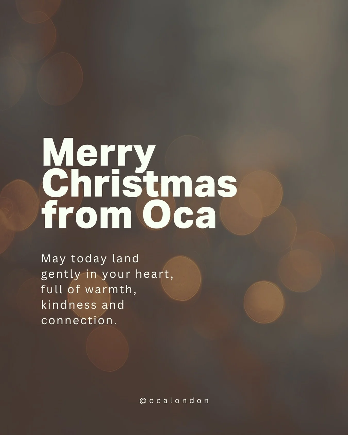 Merry Christmas from Oca ✨
And whether you celebrate or not,
may this festive season touch your life
with love, warmth and joy.

From our Brazilian roots and ancestral threads
to this land we now call home 🎄✨🪶
.
.
.
#OcaLondon
#MerryChristmas
#Fest