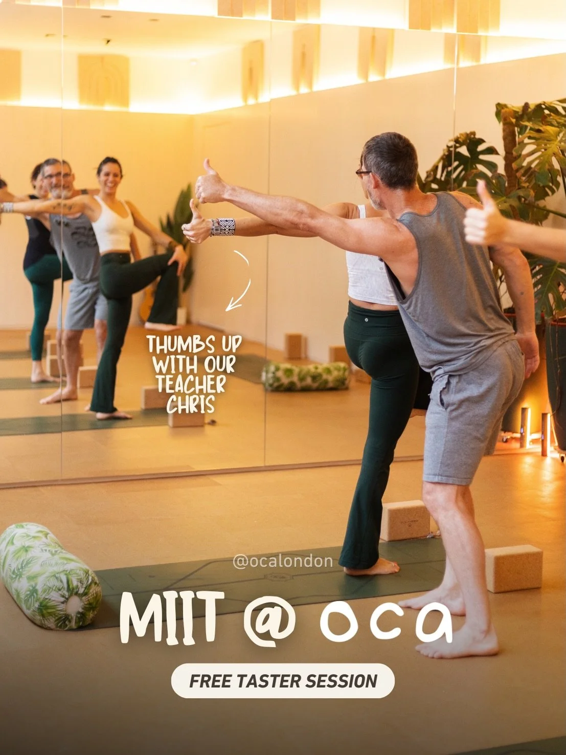 Join us for a FREE MIIT taster session with our lovely teacher @chrismillerfit 🫶🏽

This Wednesday, 22nd at 12:30 (45min class), so hurry up and book you spot in our website, link in bio!

What is MIIT? 

A Yoga-inspired interval training class blen