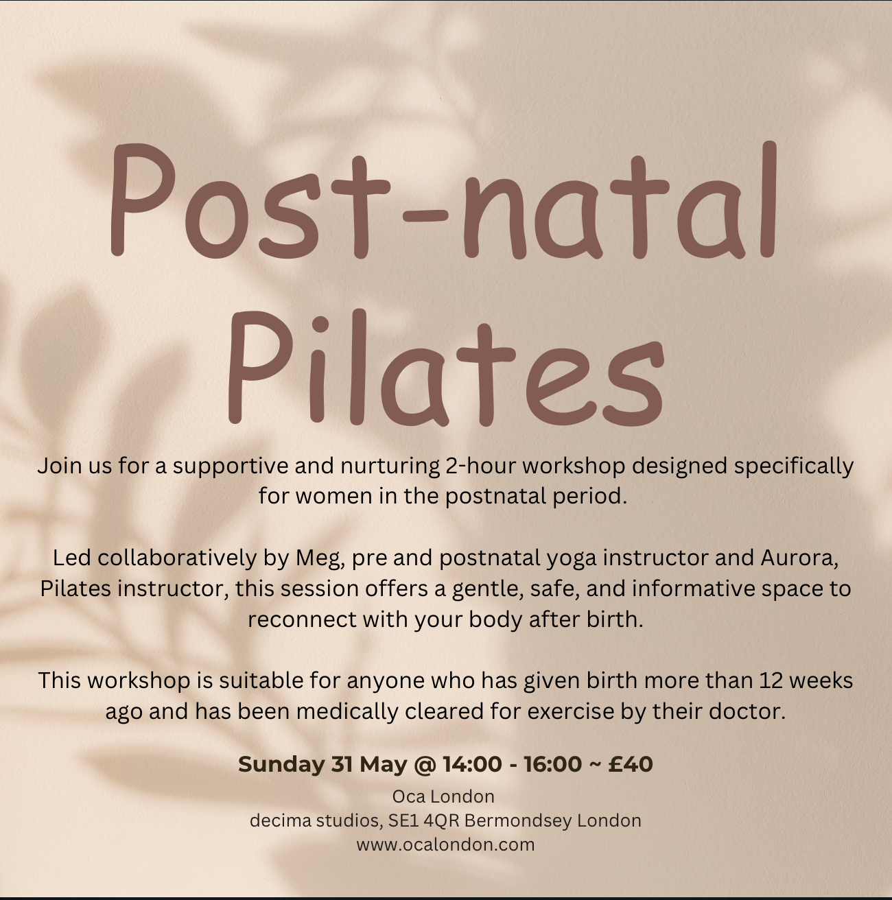 Post-natal Pilates &amp; Yoga