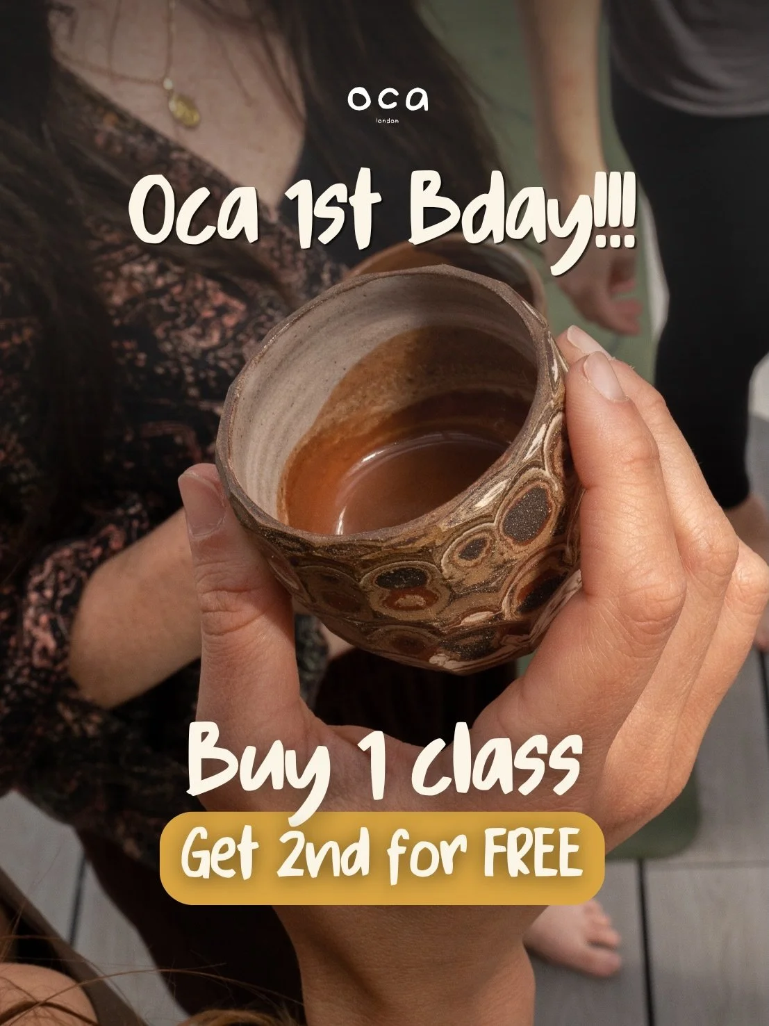 May at @ocalondon just got even better ✨

To celebrate Oca&rsquo;s 1st Birthday, we&rsquo;re inviting you to experience our classes with a special 2 FOR 1 offer all month long!

Buy 1 class and get a second class for FREE 🌿

From Mat Pilates to Soun