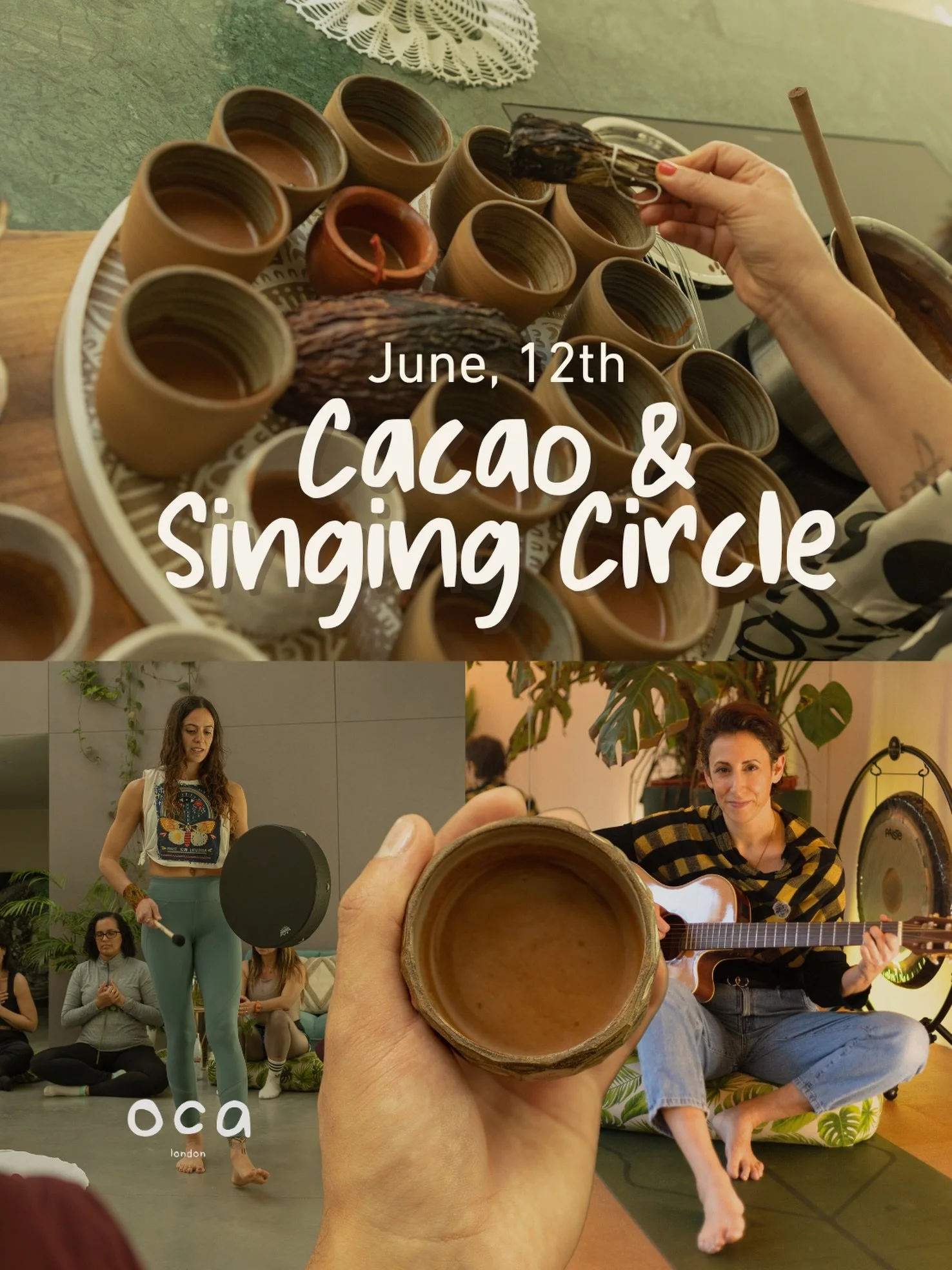 Your voice is welcome here ✨

Join us for an evening of cacao, song, and heartfelt connection as we gather in community to honour Pachamama and awaken the light within.

Guided by Gabi and Noa, this 90-minute journey invites you to explore the healin