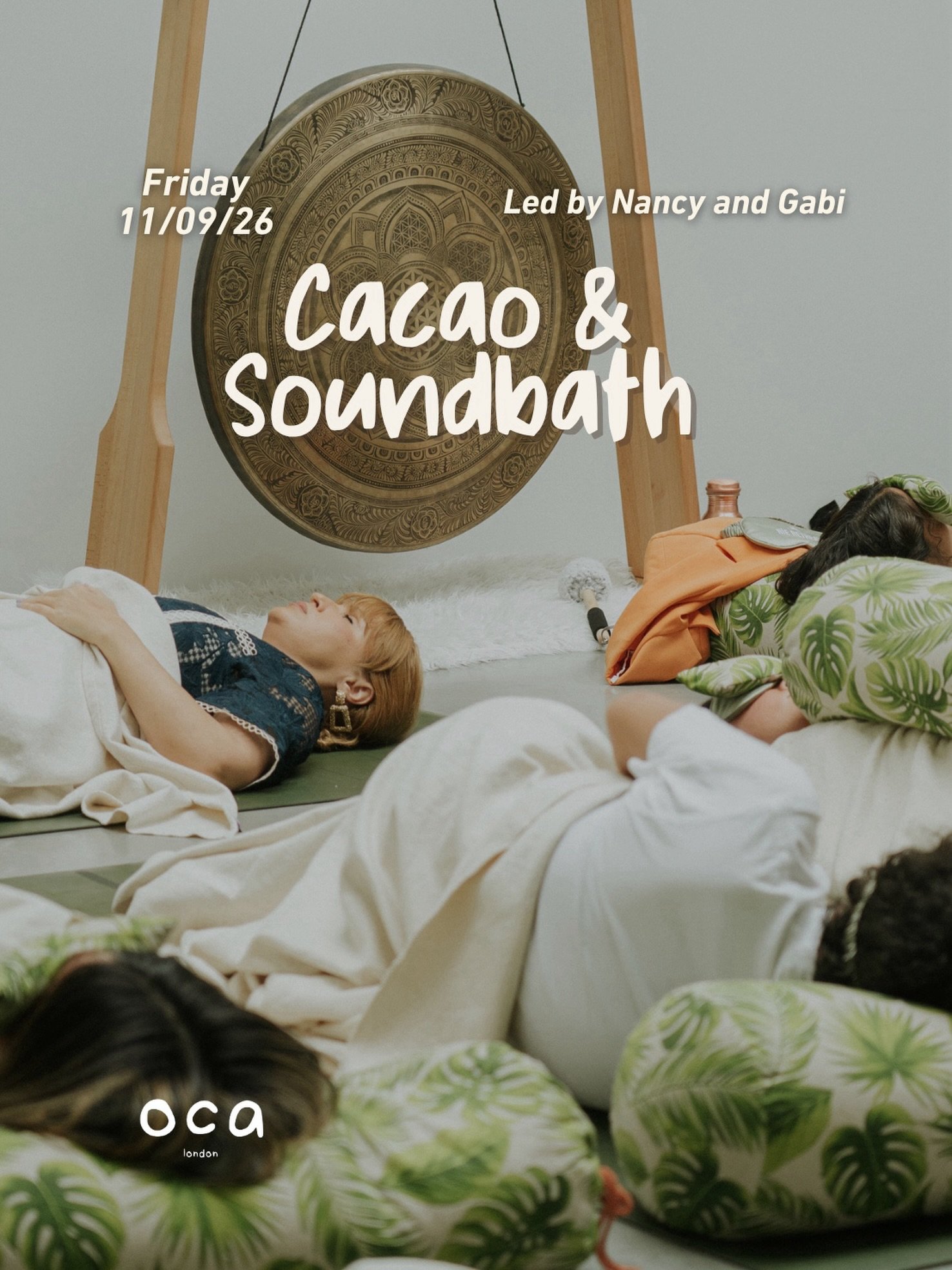 A moment to slow down, soften and come back to yourself✨

Join @zeinnancy38 &amp; @gabi.ribeir8 for an evening of Cacao &amp; Soundbath at OCA. A deeply nourishing experience combining the heart-opening ritual of ceremonial cacao with the restorative