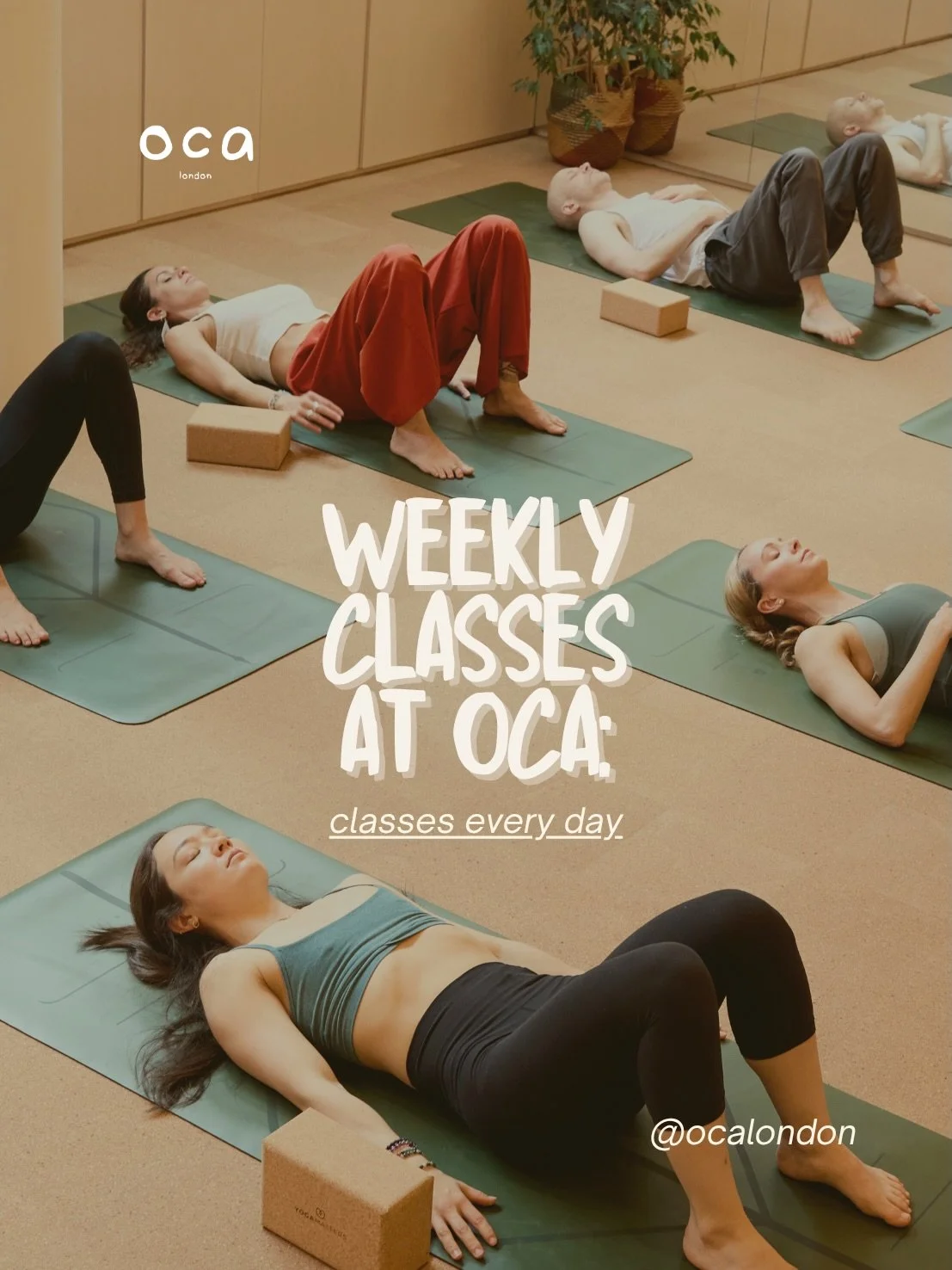 Your week, your practice, your OCA 🌿

Whether you&rsquo;re looking to move, strengthen, slow down, reconnect or simply make a little more space for yourself there&rsquo;s a class waiting for you at OCA!

From early morning flows to evening resets, o