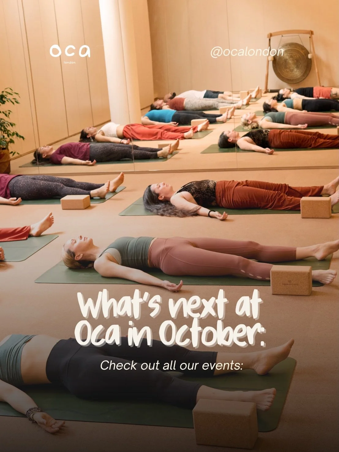 ✨ What&rsquo;s next at Oca in October? ✨

October is bringing a beautiful mix of connection, movement, celebration and deep inner work to Oca London 🌿

From preparing for birth and gathering in women&rsquo;s circles, to cacao, yoga, ceremony and spa