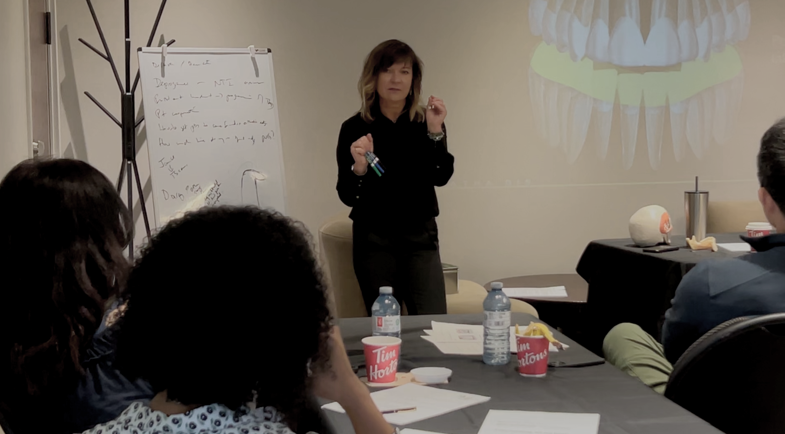 Ongoing mentorship setting supporting dentists managing complex TMJ and bite cases. Dr. Agatha Bis