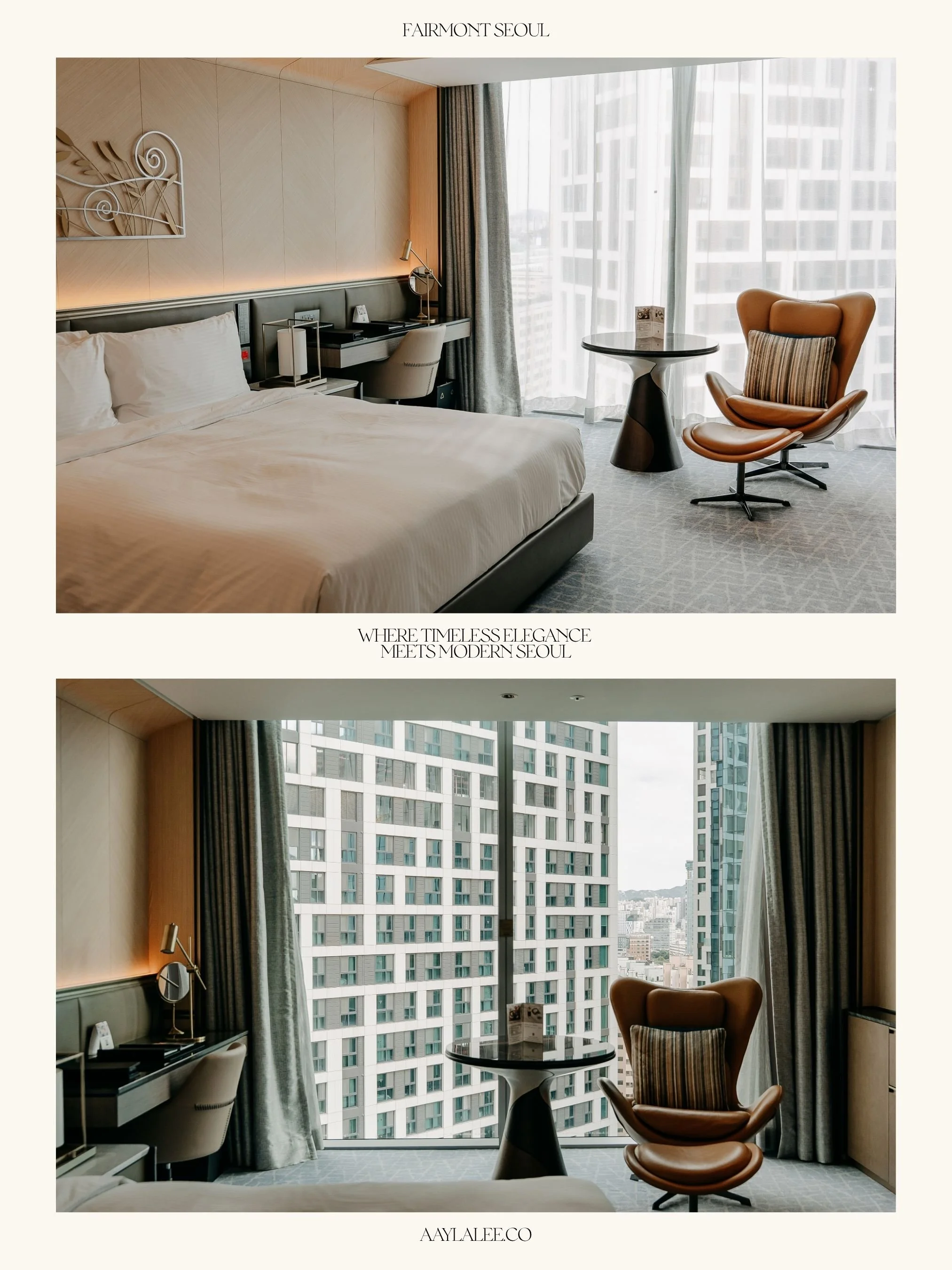 Luxury hotel room layout shot by AaylaLee, hospitality content photographer