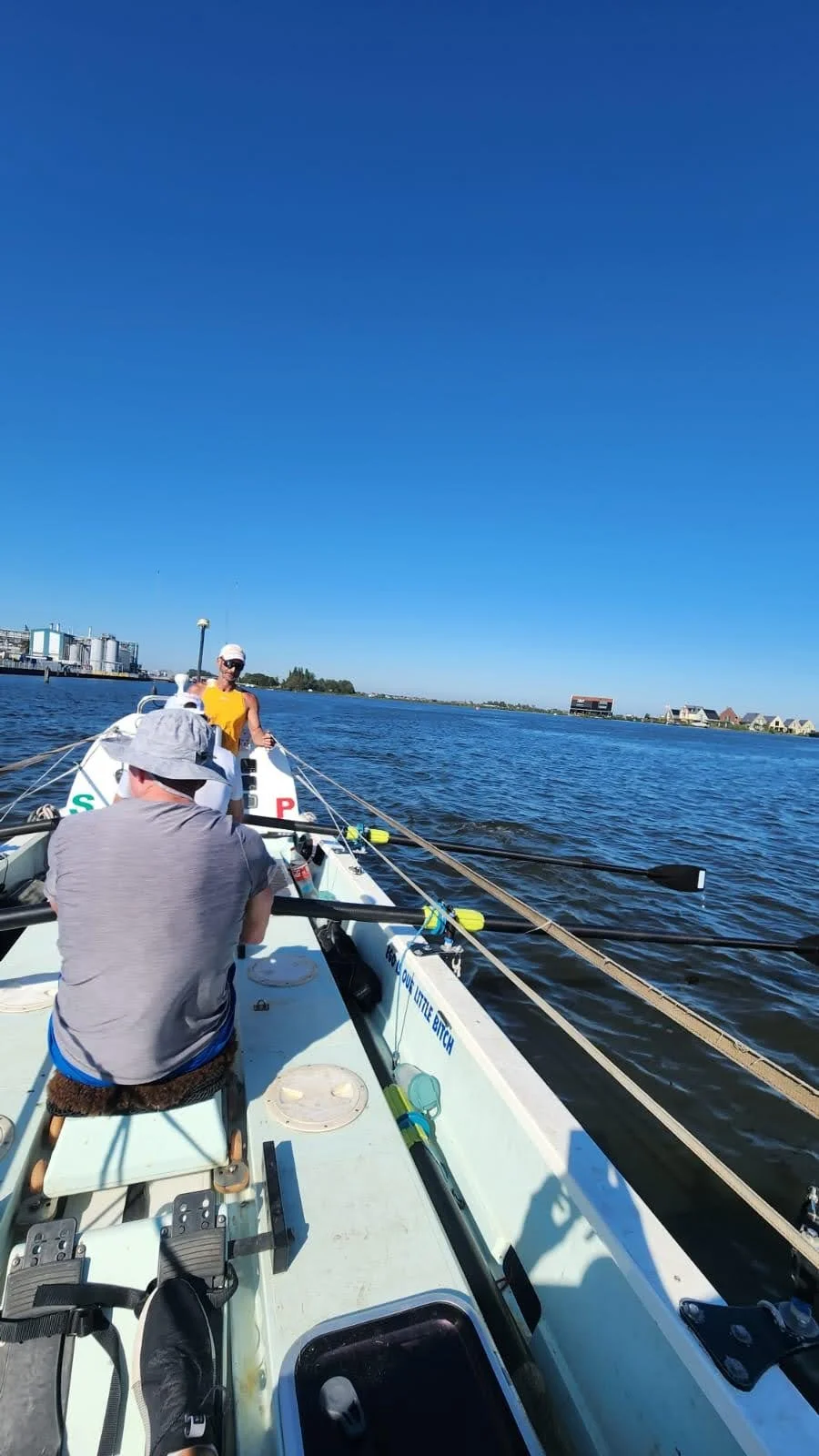 Leo during an ocean rowing trip in Amsterdam