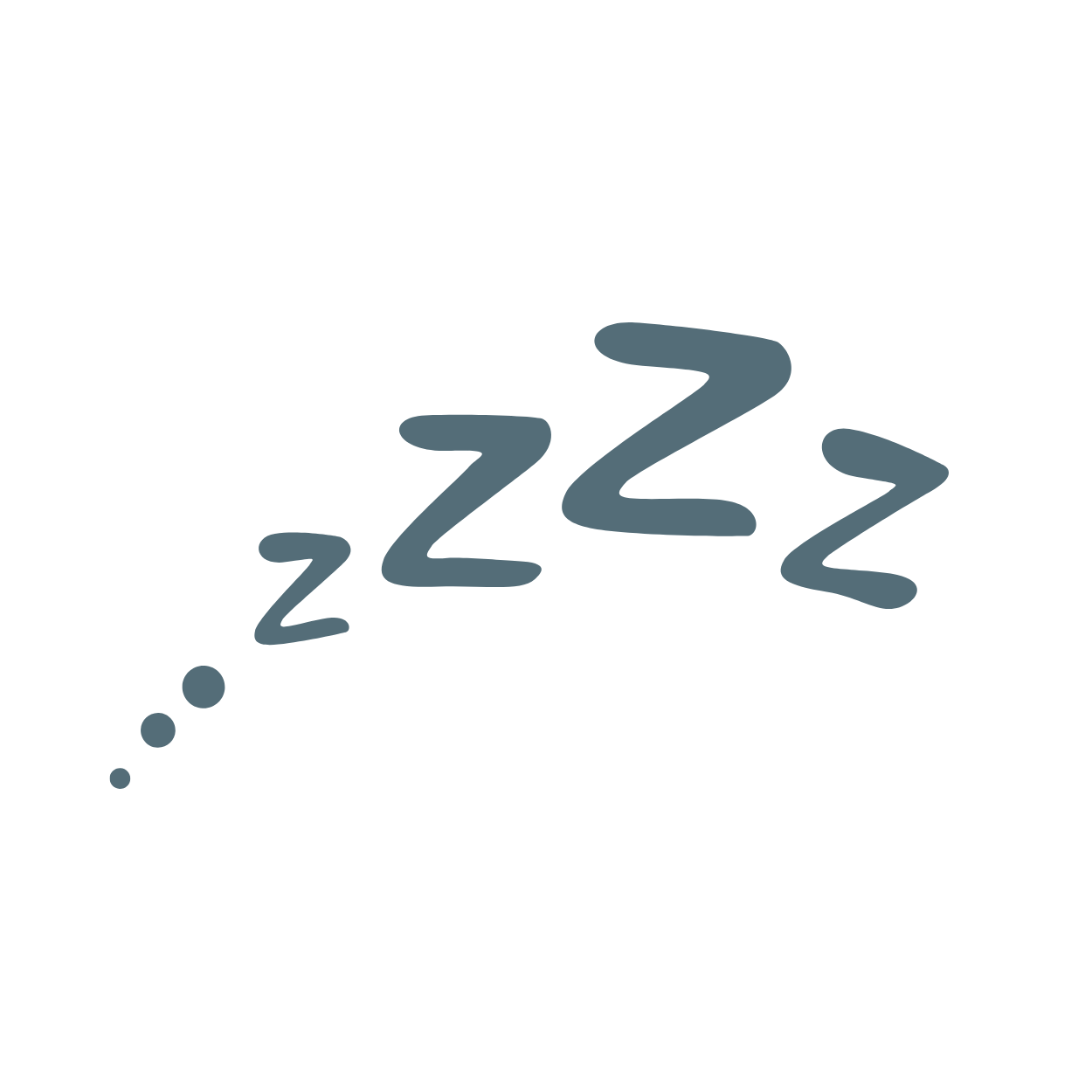 Viermal der Buchstabe "Z" als Symbol des Schlafens.
