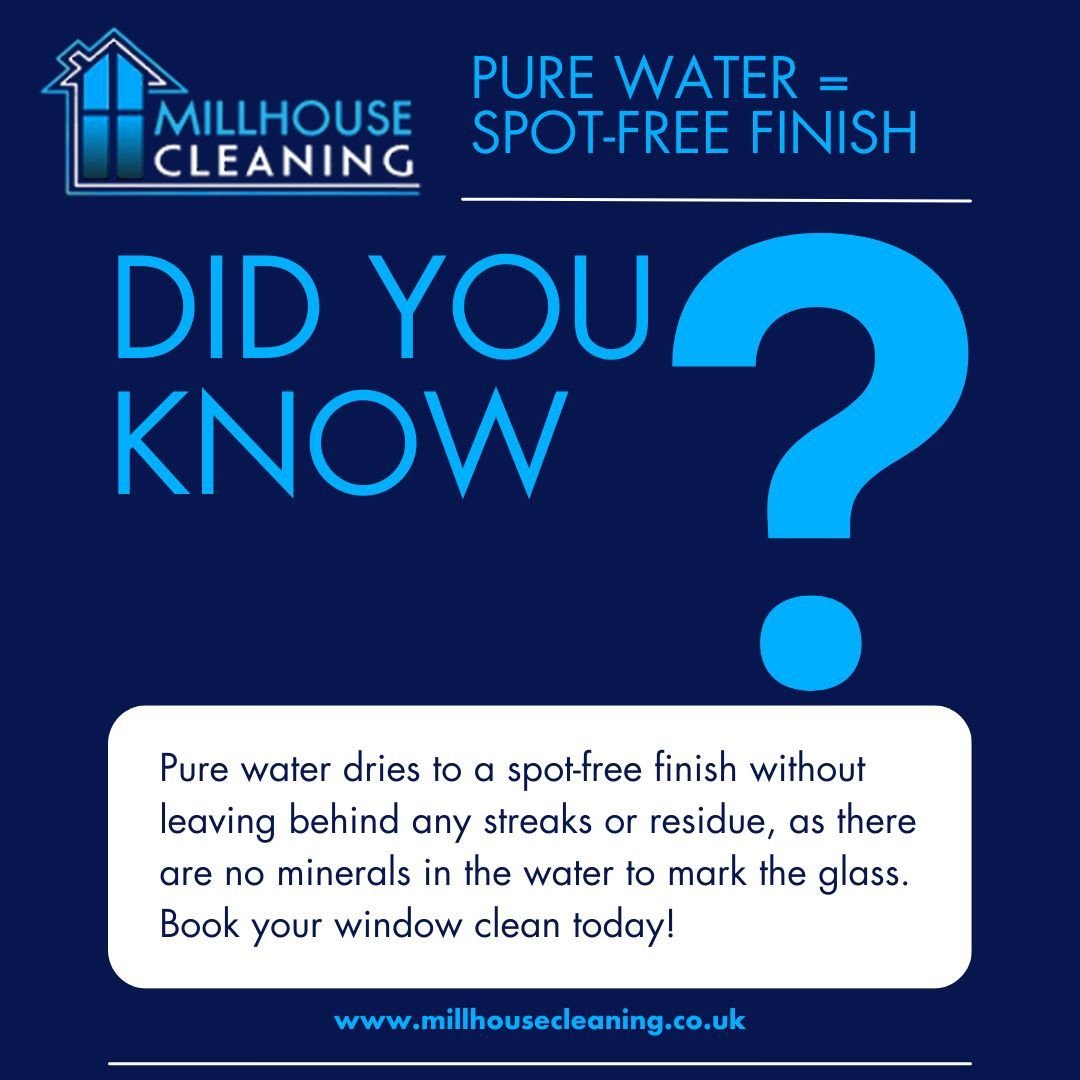 It's really true. We do offer traditional window cleaning in Kent if you're really a stickler for a squeegee. BUT the pure water in our pole-fed system is like a magic potion for windows and exterior surfaces. First, we don't need to use any detergen