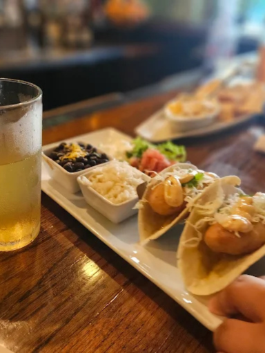 Soft fish tacos for online ordering pickup at Lunasea Virginia Beach Oceanfront