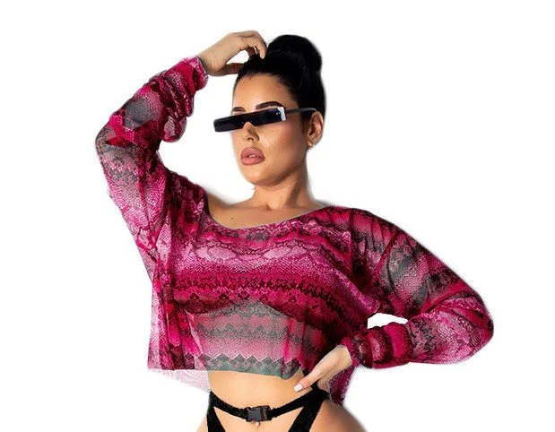 pink sexy long sleeve net blouse.jpg