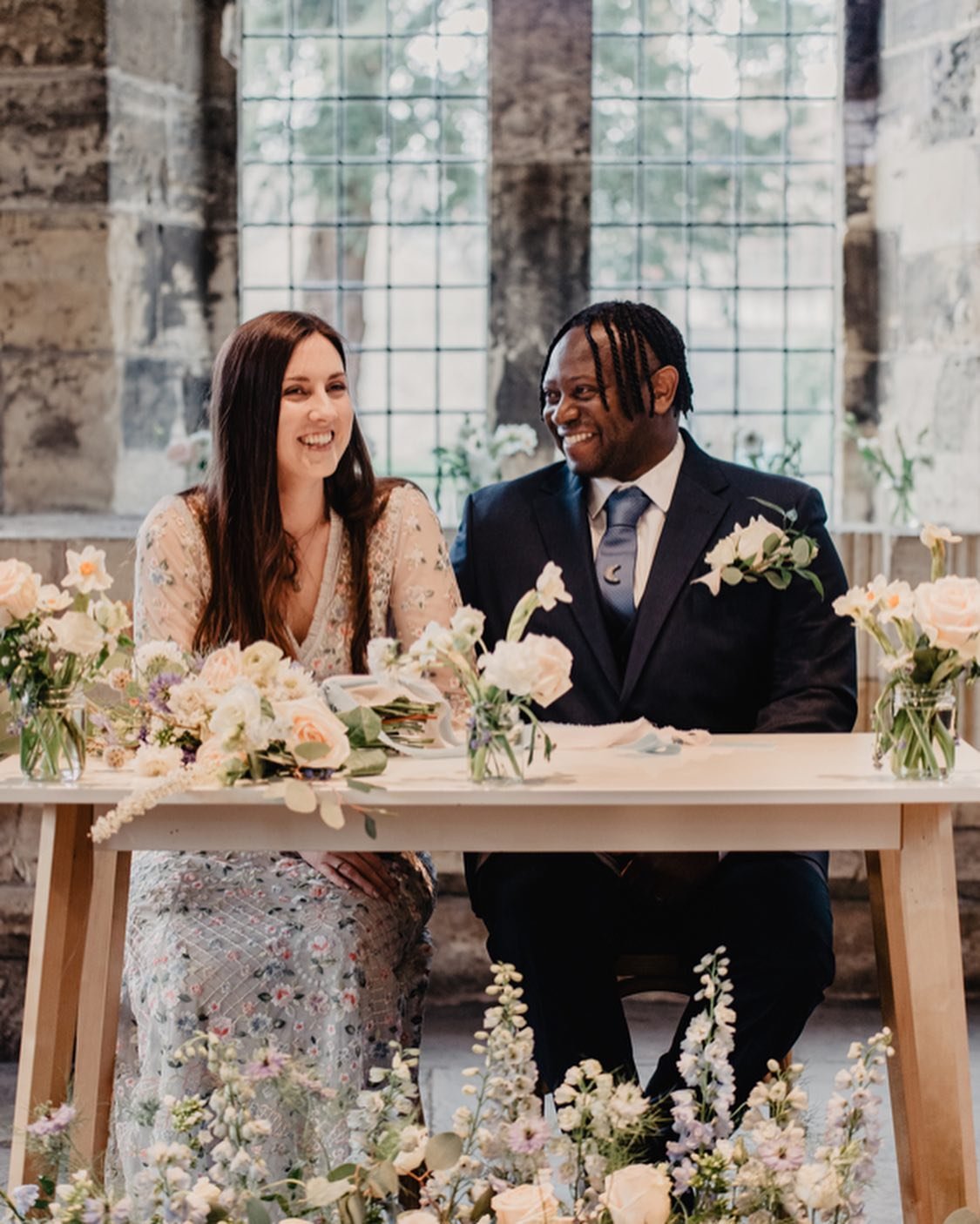 Reflecting one year on from Emma &amp; Trevor&rsquo;s beautiful intimate celebration at The Hospitium in York. Grateful for the opportunity to add a touch of beauty to their special day. 🌸💍
.
.
.
.
.
.
@emma_lusiola 📸 @oliviajohnstonweddings #anni